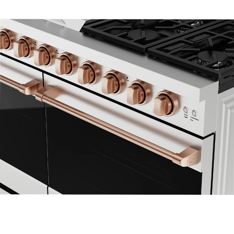 Thor Kitchen 48-Inch Professional Gas Range with Double Oven in Stainless Steel with Rose Gold Trim (RSG48E-RSG)