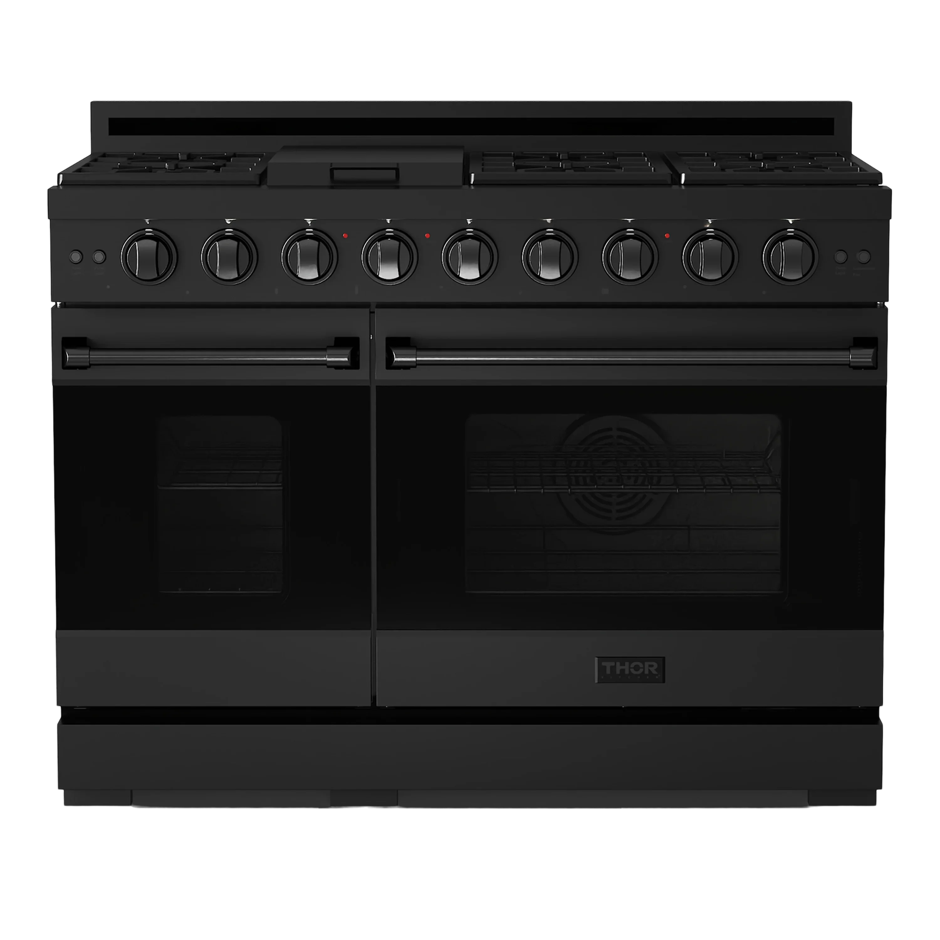 Thor Kitchen Gordon Ramsay Series 48-Inch Professional Gas Range with Double Oven in Black (RSG48EB)