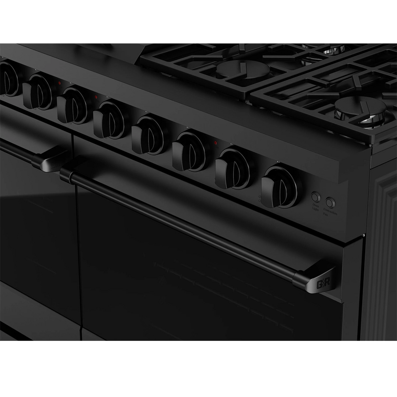 Thor Kitchen 48-Inch Professional Gas Range with Double Oven in Black RSG48EBLP