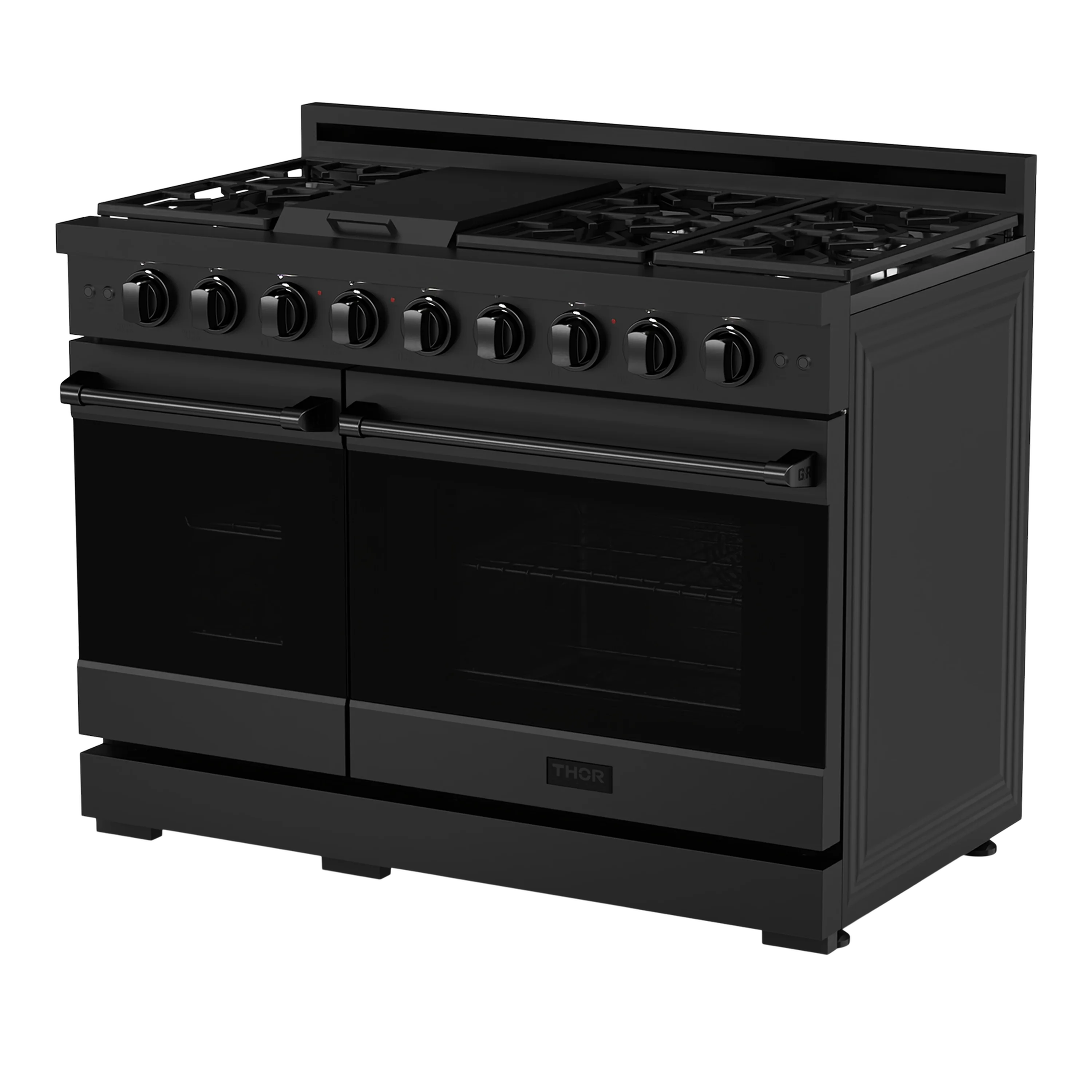 Thor Kitchen 48-Inch Professional Gas Range with Double Oven in Black (RSG48EB)