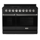 Thor Kitchen Gordon Ramsay Series 48-Inch Professional Gas Range with Double Oven in Black with Stainless Steel Trim (RSG48EB-SS)