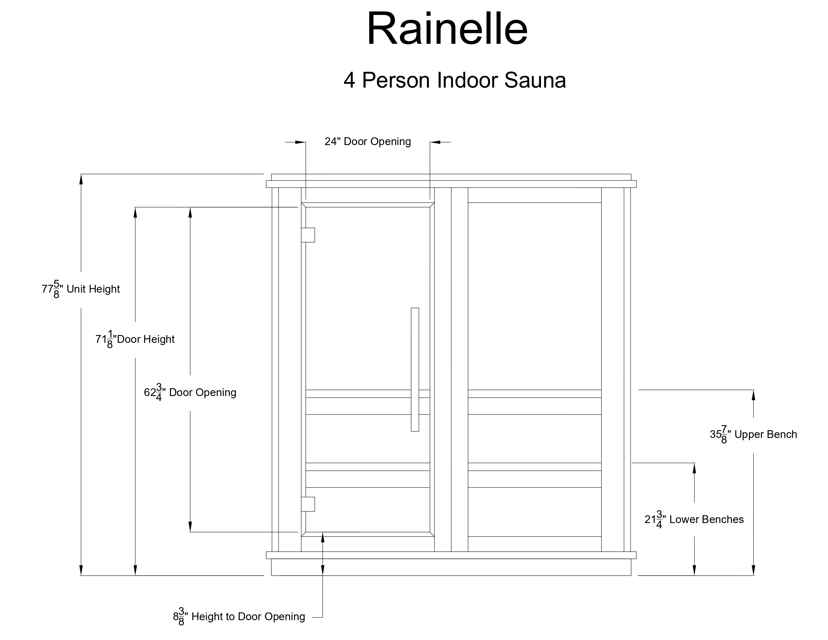 Almost Heaven Rainelle 4 Person Indoor Sauna