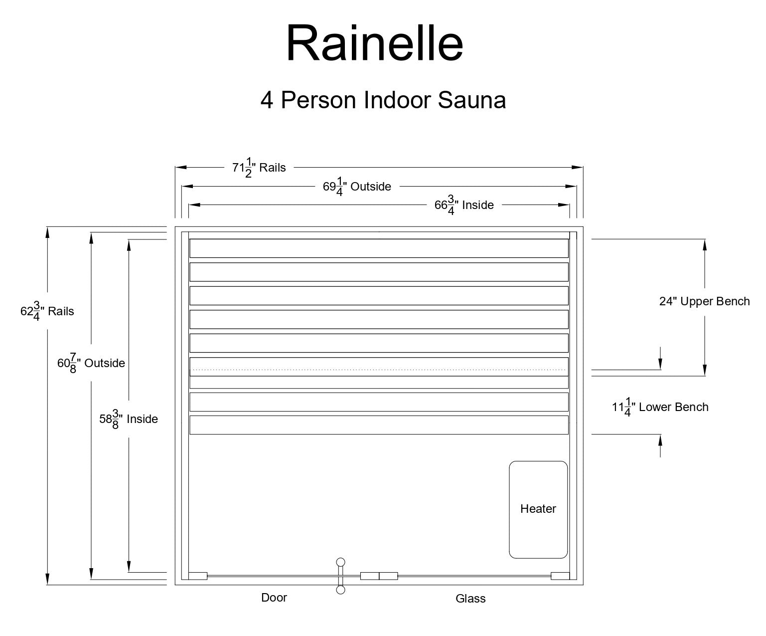 Almost Heaven Rainelle 4 Person Indoor Sauna