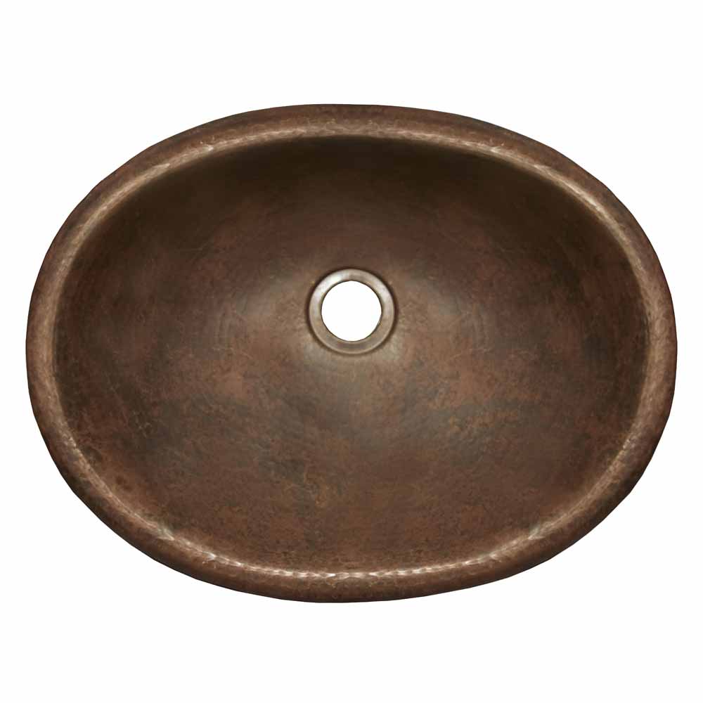 Native Trails Rolled Baby Classic Hand Hammered Bathroom Sink