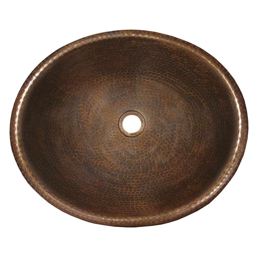 Native Trails Rolled Classic Hand Hammered Bathroom Sink