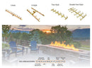 Warming Trends UPKRR Raffinato Specialty Paver Kit with Crossfire H-Style Brass Burner and Rectangular Aluminum Plate