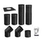 Drolet 6''Ø Black Single Wall Pipe Kit - To The Wall SP00360