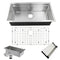 Nantucket Pro Series 36" Undermount 304 Stainless Steel Kitchen Sink with Accessories, SR-PS-3620-16