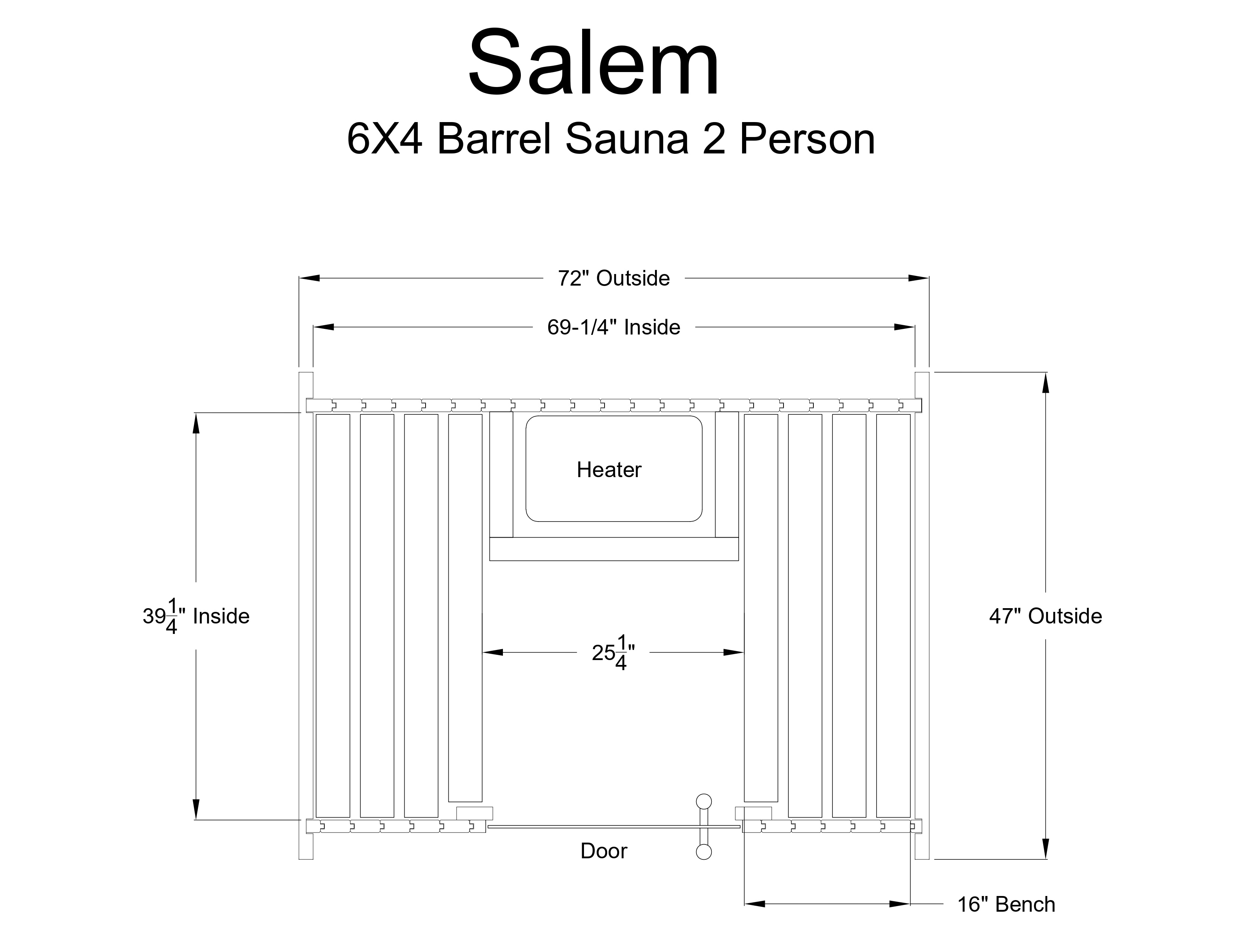 Almost Heaven Salem 2 Person Barrel Sauna