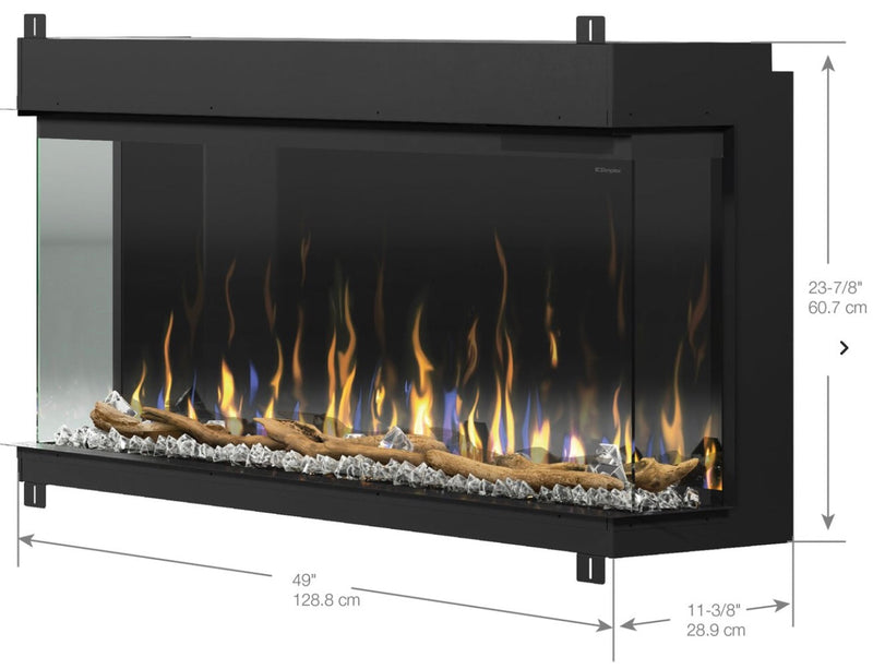 Dimplex Ignite XL Bold 50-inch Linear Built In | 3 Sided Electric Fireplace | XLF5017-XD