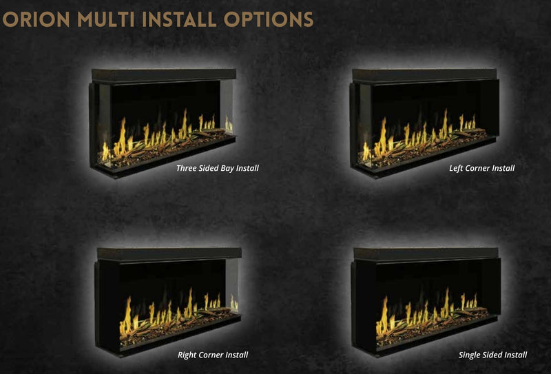 Modern Flames Orion Multi 52" Virtual Fireplace | Recessed Mount | Single Or Multi-Sided | OR52-MULTI