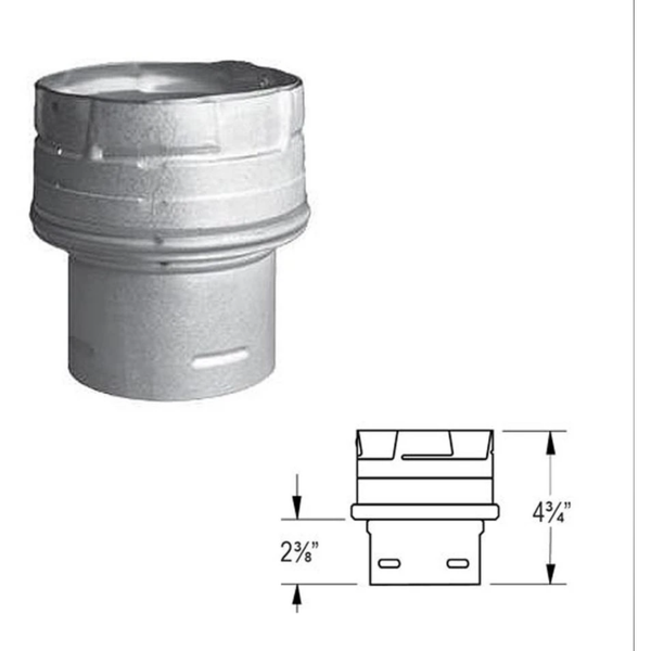 ComfortBilt Duravent 3" Pelletvent Pro 3" - 4" Increaser 3PVP-X4