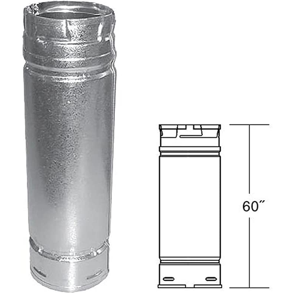 ComfortBilt Duravent 3" X 60" Straight Length Chimney Pipe 3PVP-60