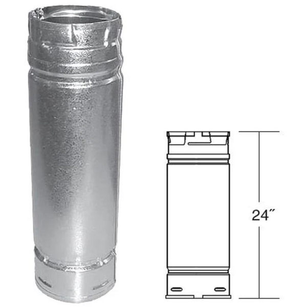 ComfortBilt  Duravent 3" X 24" Straight Length Chimney Pipe 3PVP-24