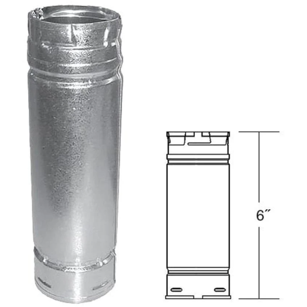 ComfortBilt Duravent 3" X 6" Straight Length Chimney Pipe 3PVP-06