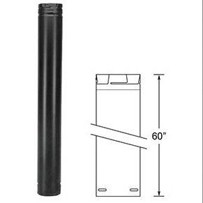 ComfortBilt Duravent 3" X 60" Straight Chimney Pipe Black 3PVP-60B