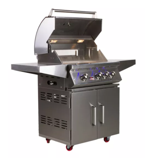 Whistler 3 Burner Cart + Cover + Rotisserie