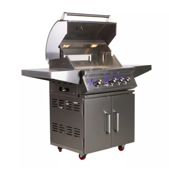 Whistler 3 Burner Cart + Cover + Rotisserie