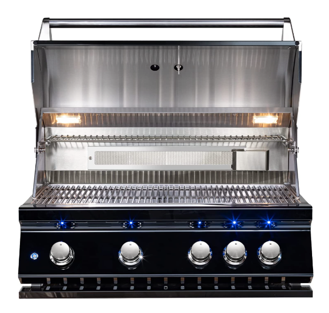 Whistler Built-In 4 Burner Black + Cover+ Rotisserie