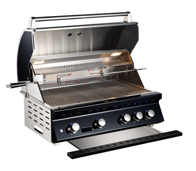 Whistler Built-In 4 Burner Black + Cover+ Rotisserie