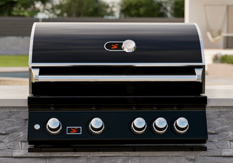 Whistler Built-In 4 Burner Black + Cover+ Rotisserie