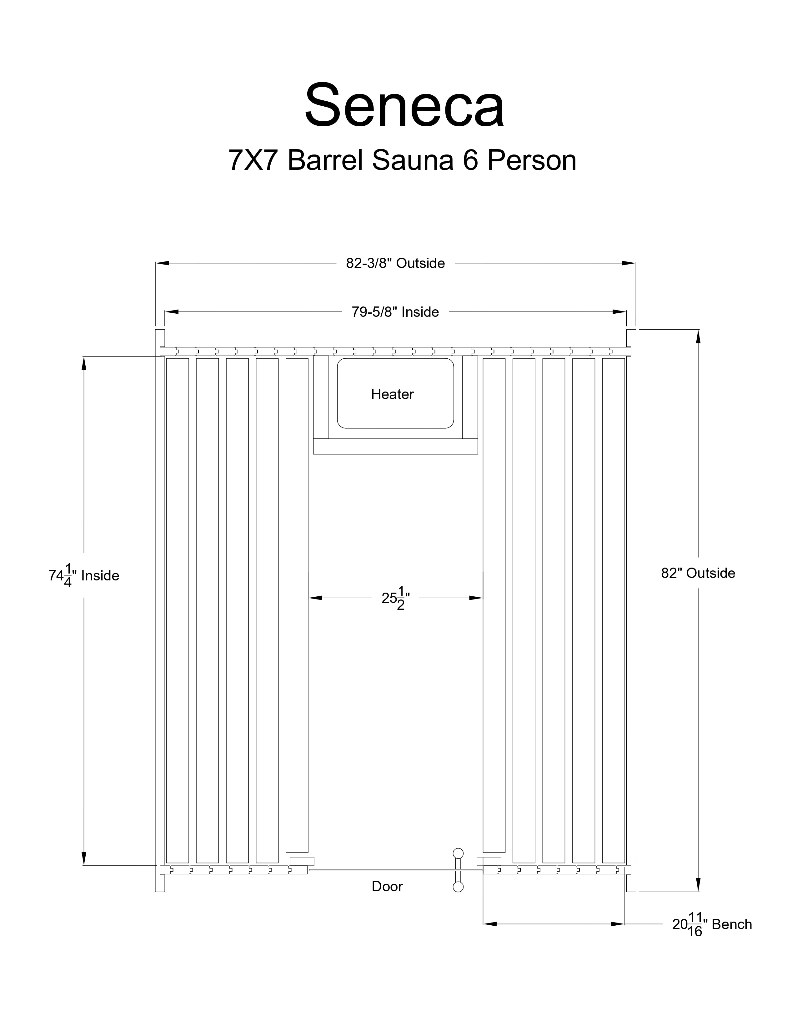 Almost Heaven Seneca 6 Person Barrel Sauna