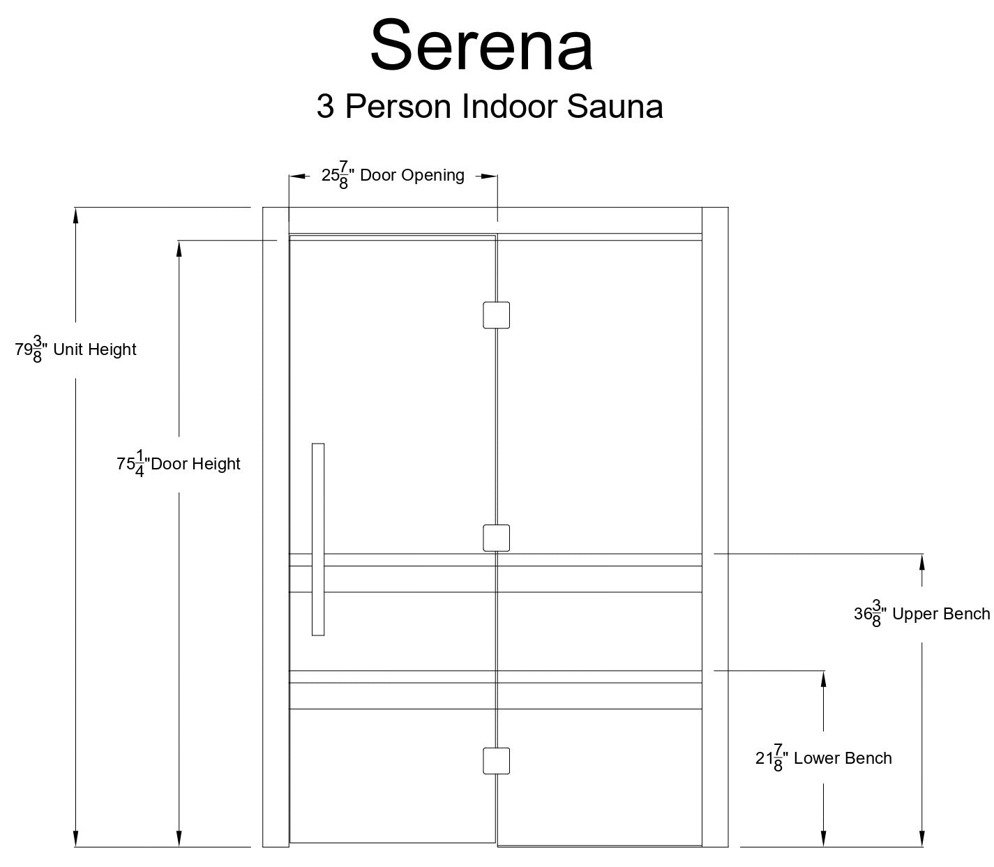 Almost Heaven Serena 3 Person Indoor Sauna