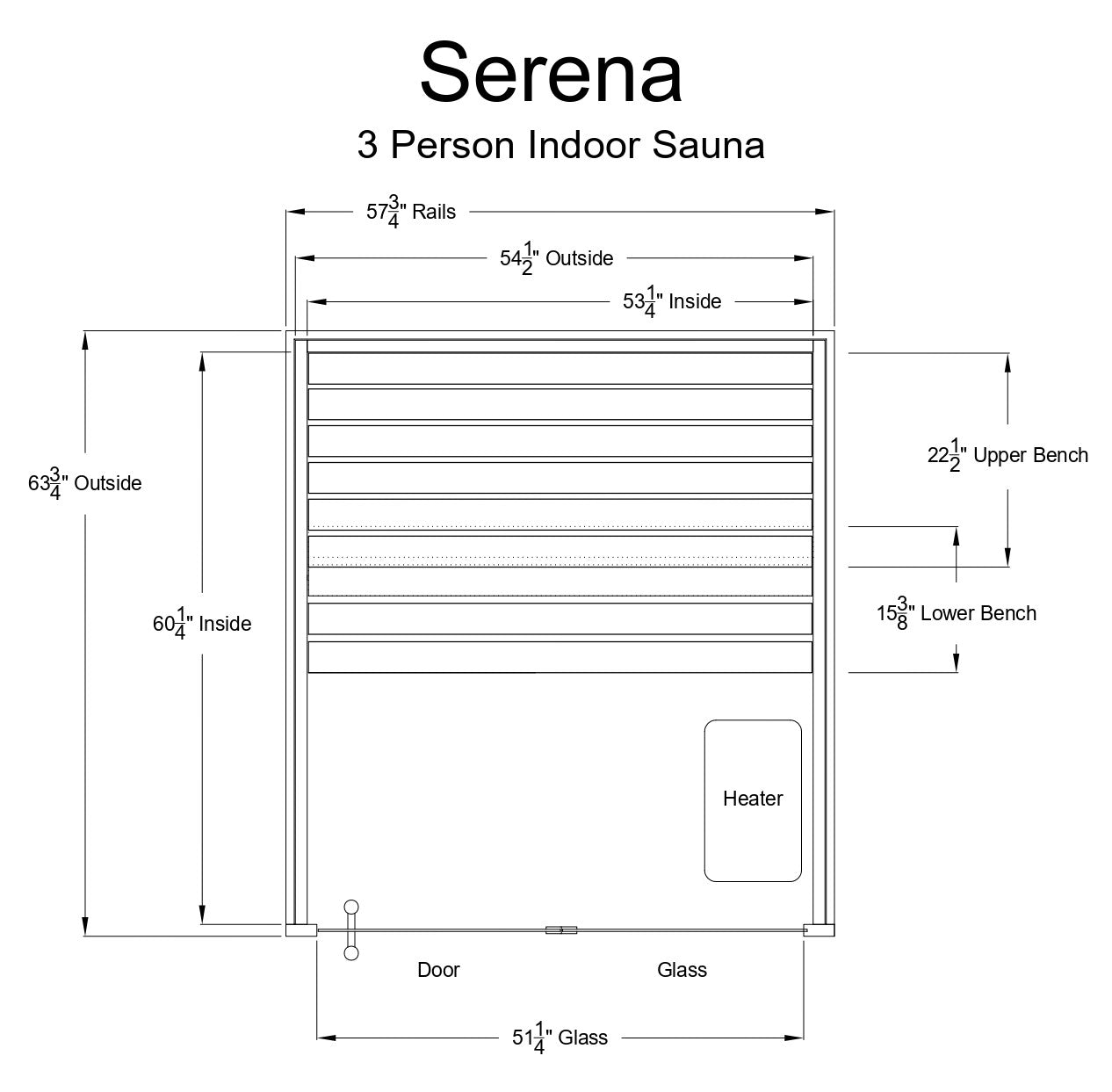 Almost Heaven Serena 3 Person Indoor Sauna