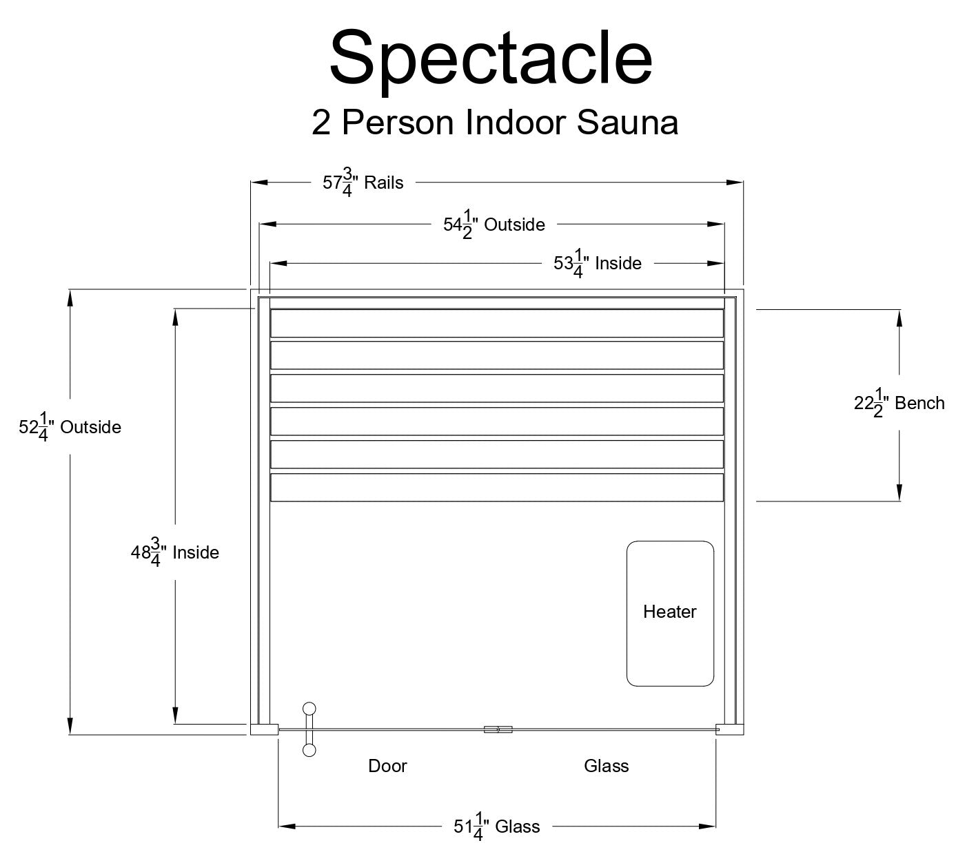 Almost Heaven Spectacle 2 Person Indoor Sauna