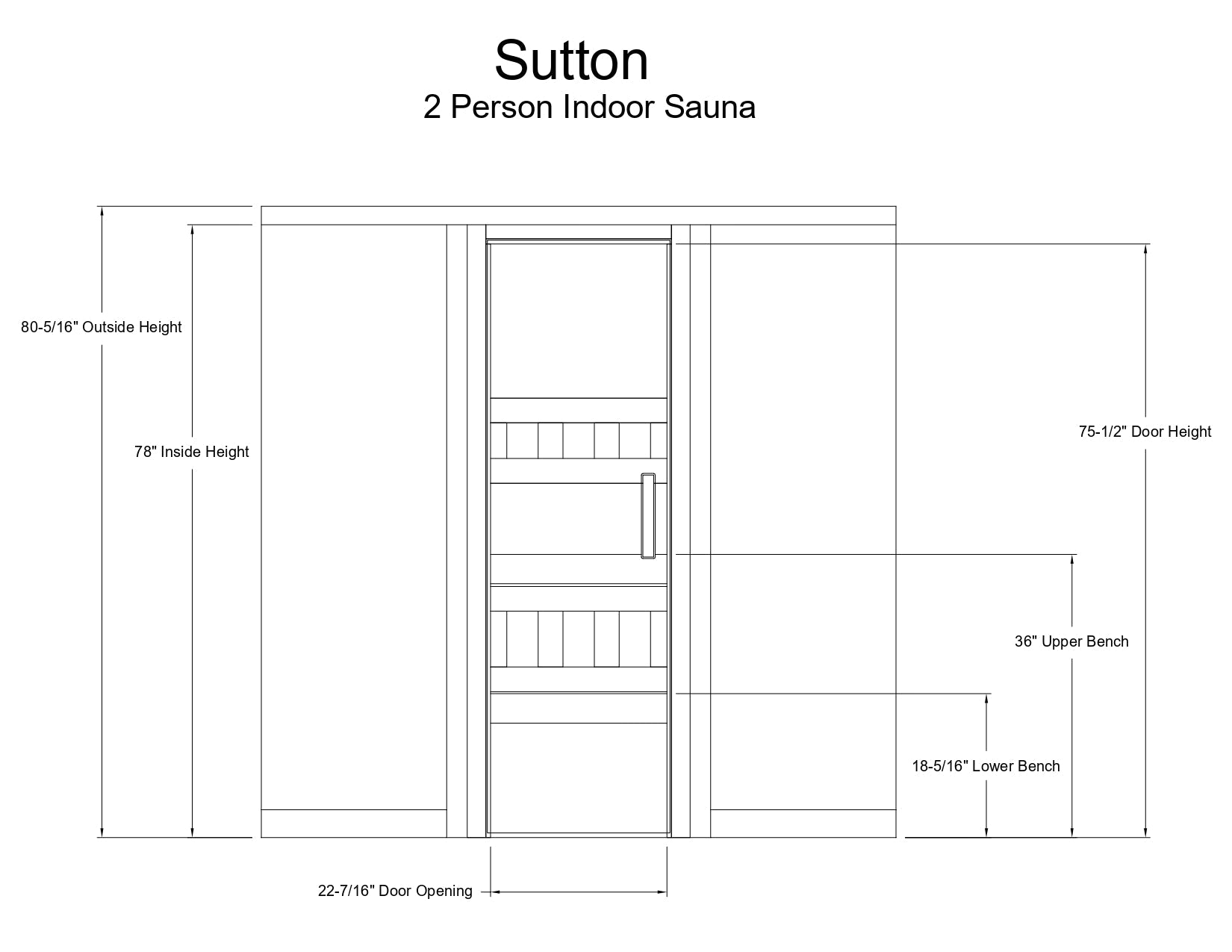 Almost Heaven Sutton 2-person Indoor Sauna