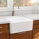 Nantucket Cape 27" Fireclay Farmhouse Sink, White, T-FCFS27