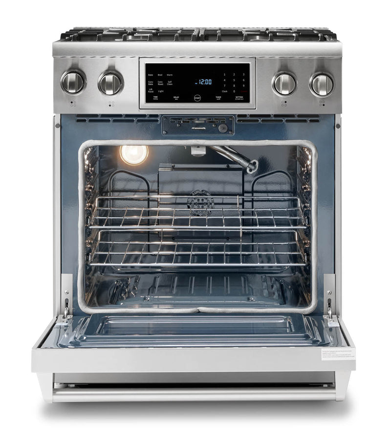 Thor Kitchen 30" Gas Range with 4.55 Cu. Ft. Self-Cleaning Oven and Tilt Panel in Stainless Steel TRG3001LP