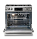 Thor Kitchen 36" Gas Range with 6.0 Cu. Ft. Self-Cleaning Oven, Air Fryer, Tilt Panel in Stainless Steel TRG3601LP