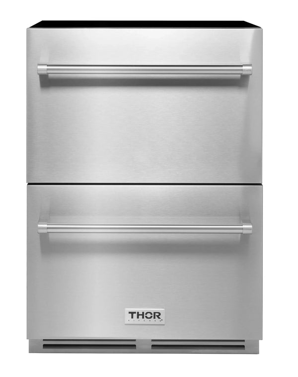 Thor Kitchen 24-Inch Indoor Outdoor Freezer Drawer in Stainless Steel (TRZ24U)