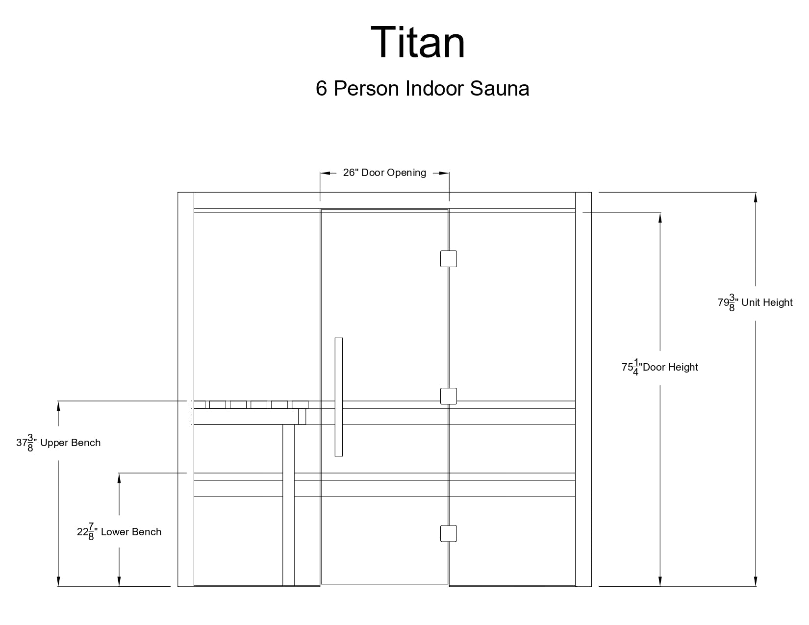 Almost Heaven Titan 6 Person Indoor Sauna