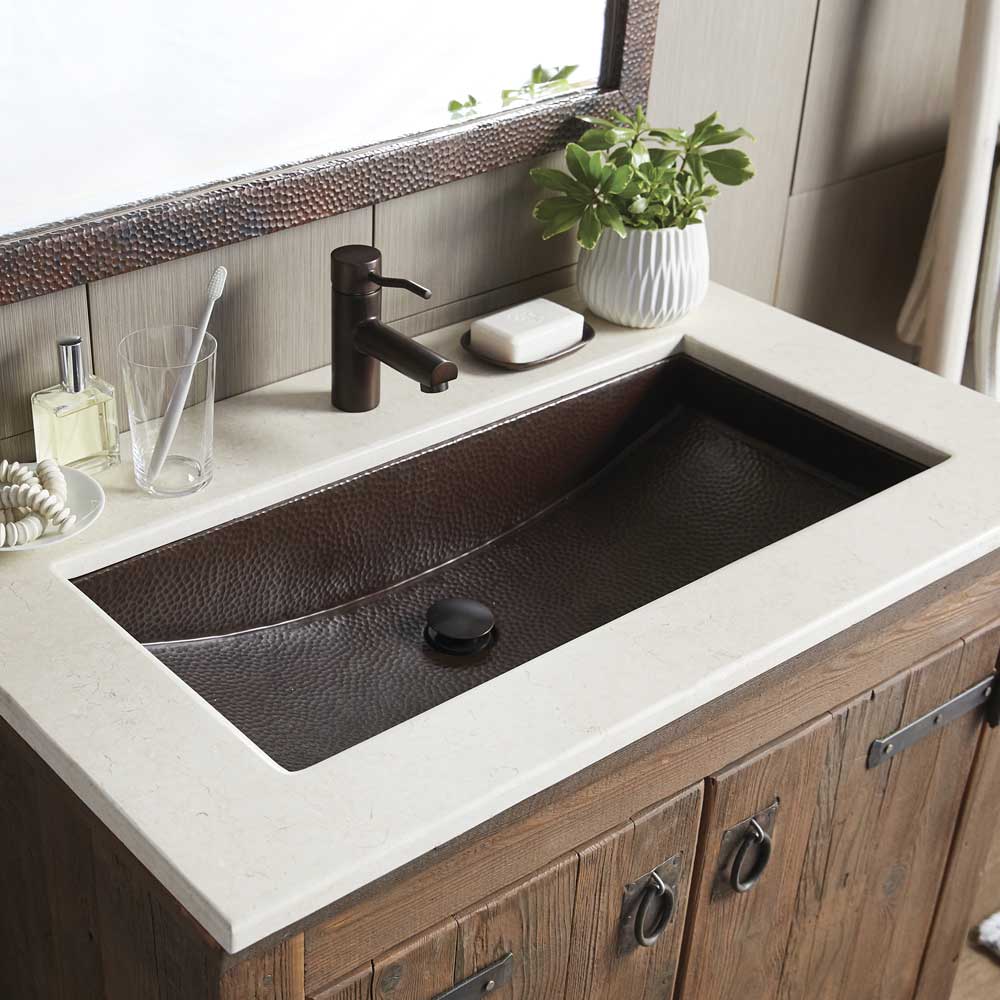 Native Trails 30-Inch Trough Rectangular Bathroom Sink