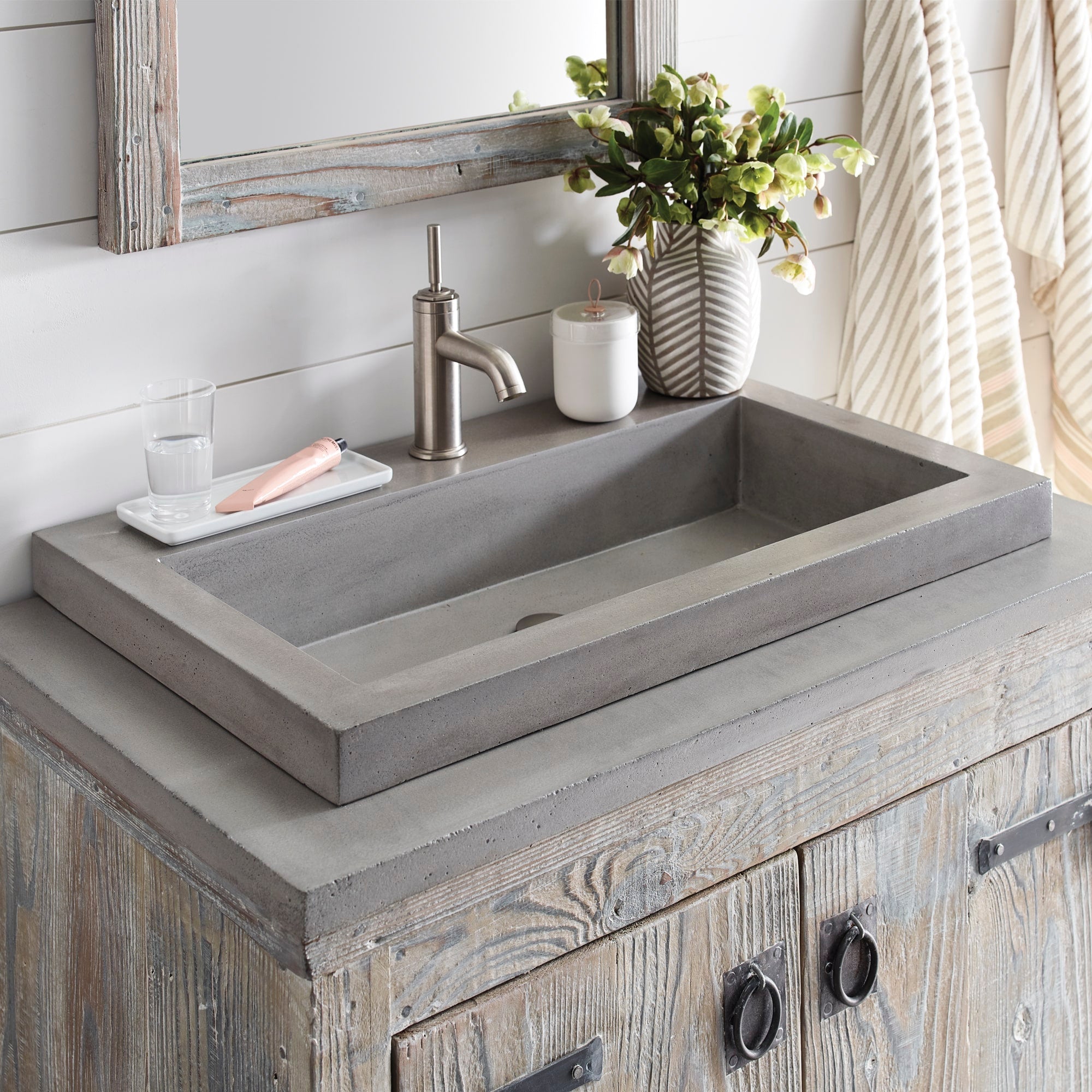 Native Trails 30-Inch Trough NativeStone Bathroom Sink