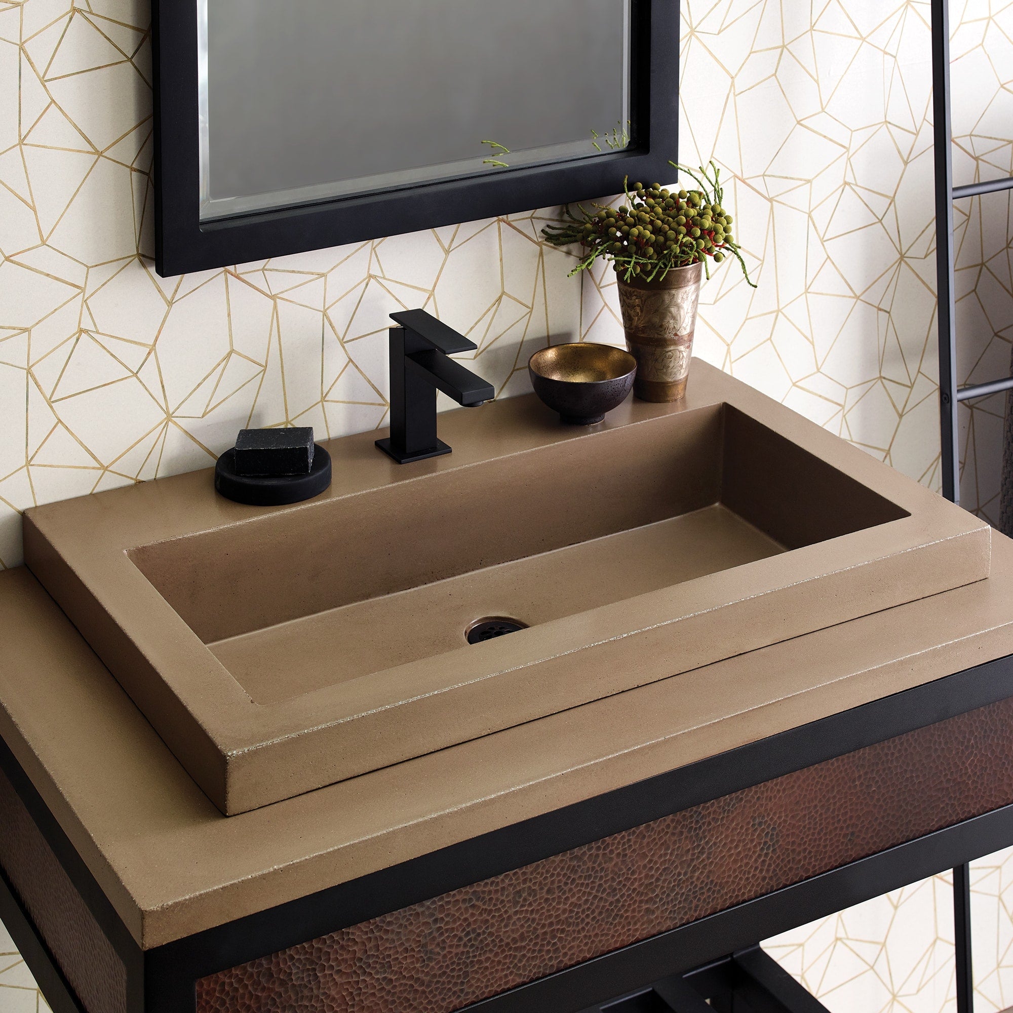 Native Trails 30-Inch Trough NativeStone Bathroom Sink