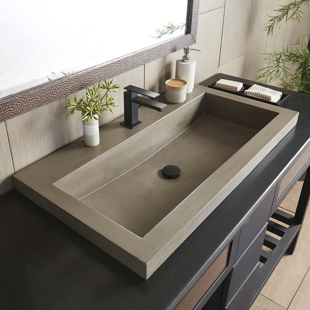 Native Trails 36-Inch Trough NativeStone Bathroom Sink