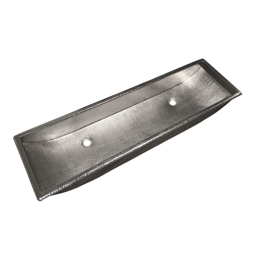 Native Trails 48-Inch Trough Hand hammered Rectangular Bathroom Sink