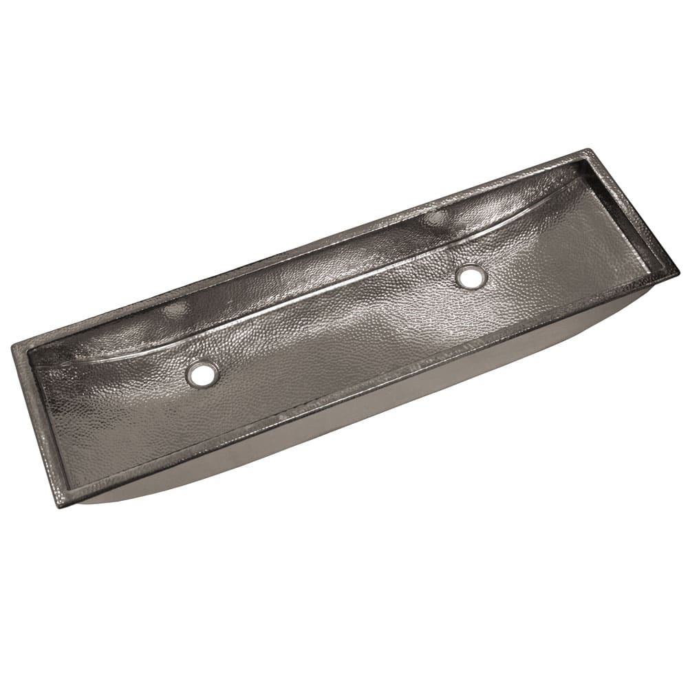 Native Trails 48-Inch Trough Hand hammered Rectangular Bathroom Sink