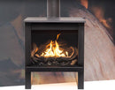 True North TN24 25" Black Direct Vent Free Standing Gas Stove