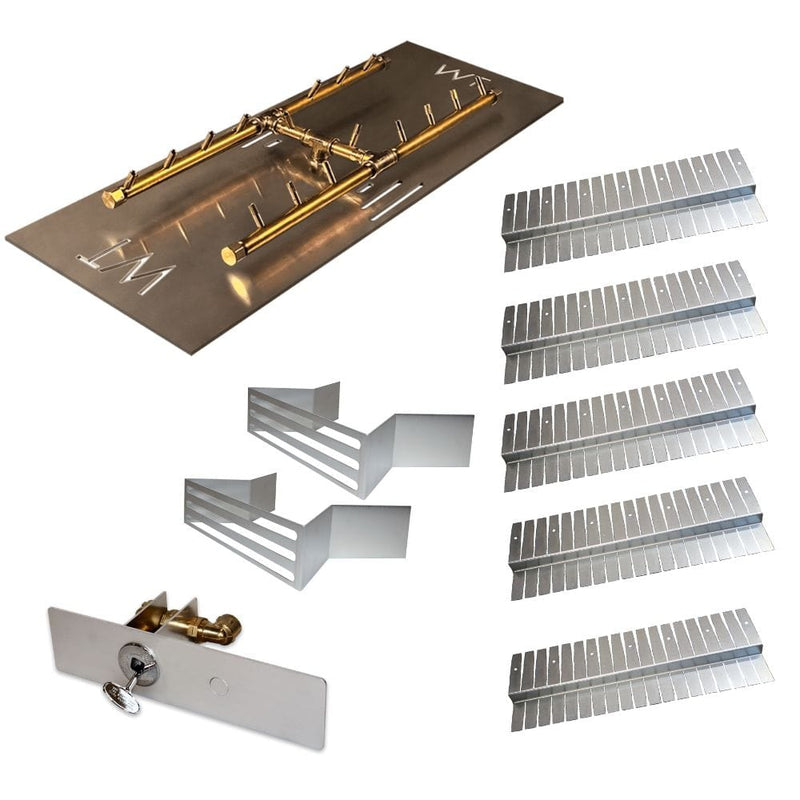 Warming Trends UPKRR Raffinato Specialty Paver Kit with Crossfire H-Style Brass Burner and Rectangular Aluminum Plate