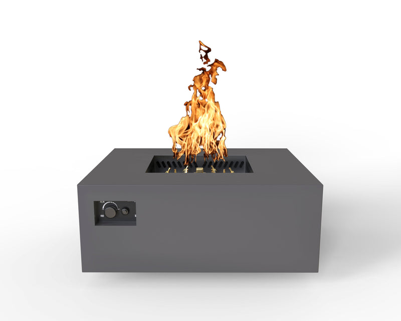 Warming Trends Aon Powder-Coated Steel Square Fire Table