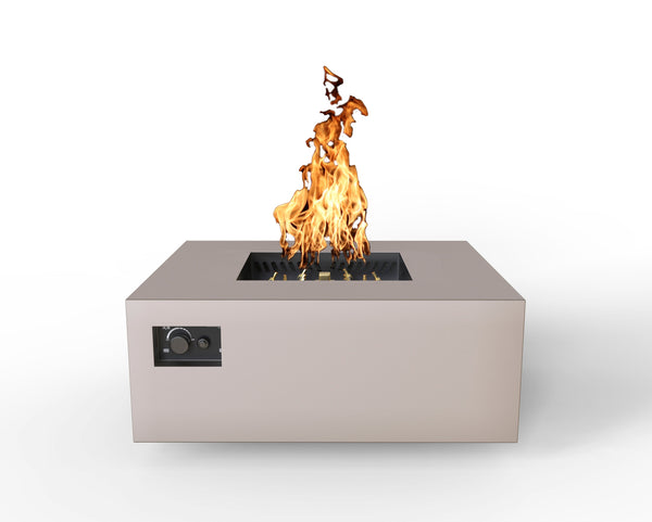 Warming Trends Aon Powder-Coated Steel Square Fire Table