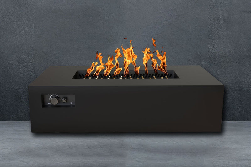 Warming Trends Aon Powder-Coated Steel Rectangular Fire Table