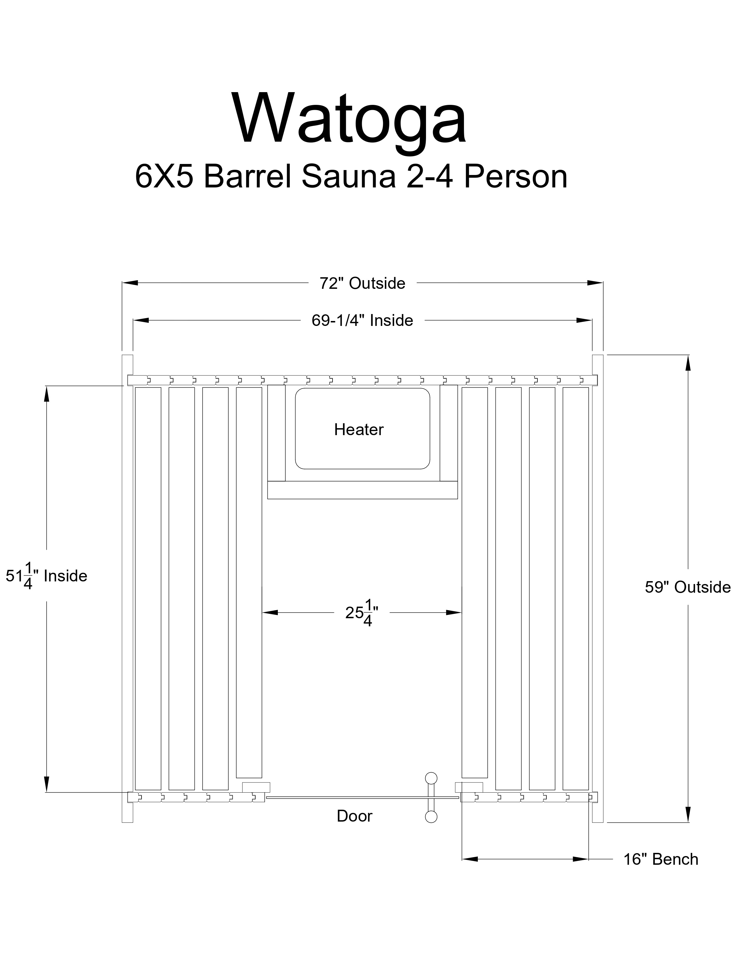 Almost Heaven Watoga 2-4 Person Barrel Sauna