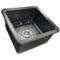 Nantucket Cape 18" Dual Mount Fireclay Kitchen Sink with Accessories, Matte Black, Wellfleet-1818MB