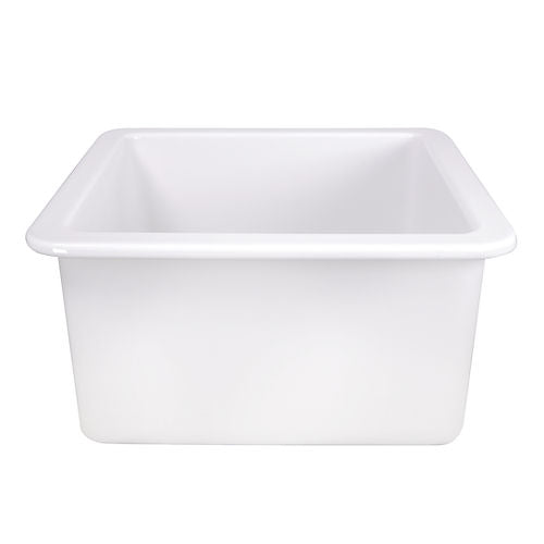 Nantucket Cape 18" Dual Mount Fireclay Kitchen Sink White Wellfleet-1818W