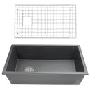 Nantucket Cape 34" Dual Mount Fireclay Kitchen Sink with Accessories, Matte Black, Wellfleet-3419MatteBlack